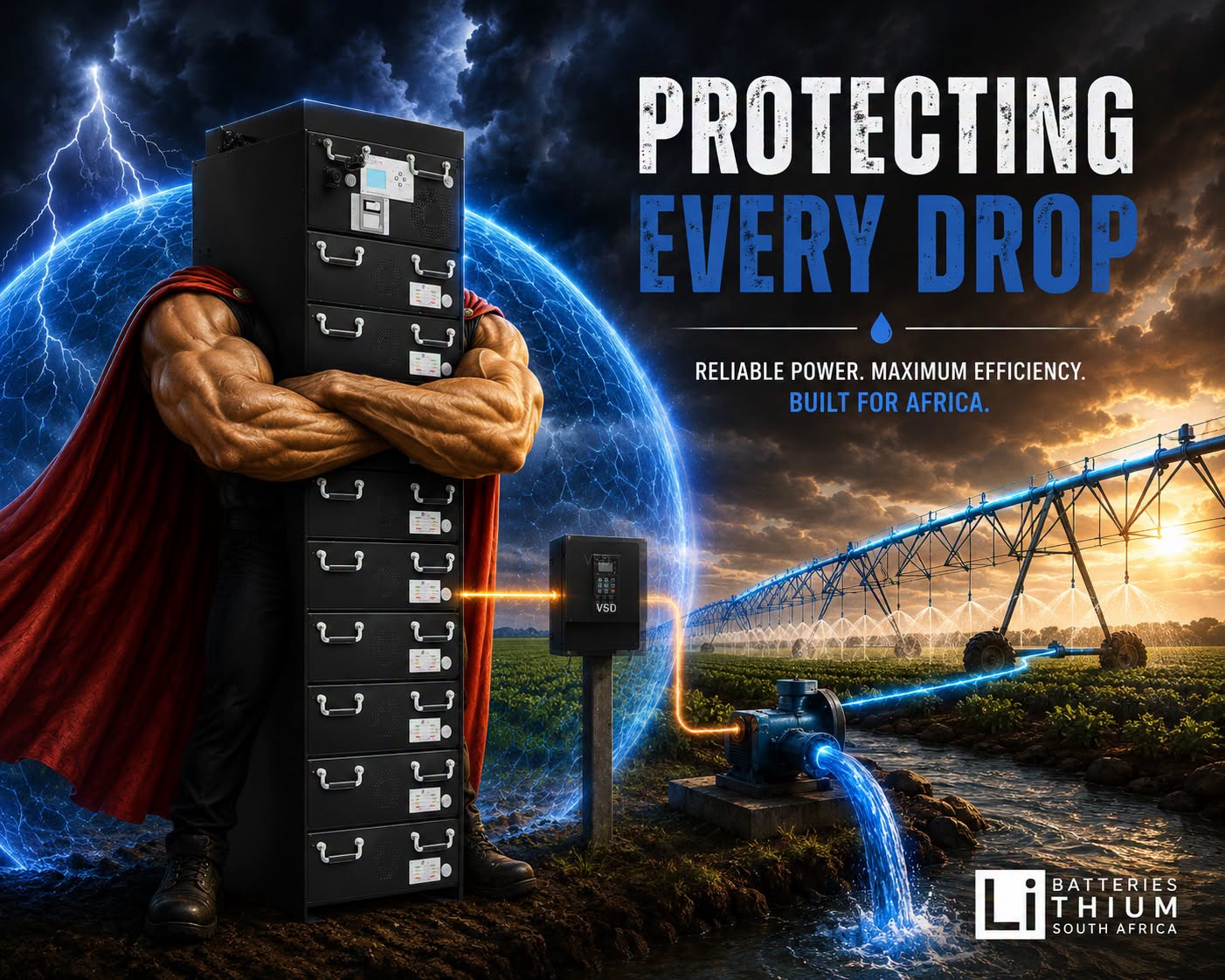 Protecting Every Drop. Powering Every Hectare: How LBSA Rhino Intelliflex Keeps Irrigation Running Beyond Daylight Hours