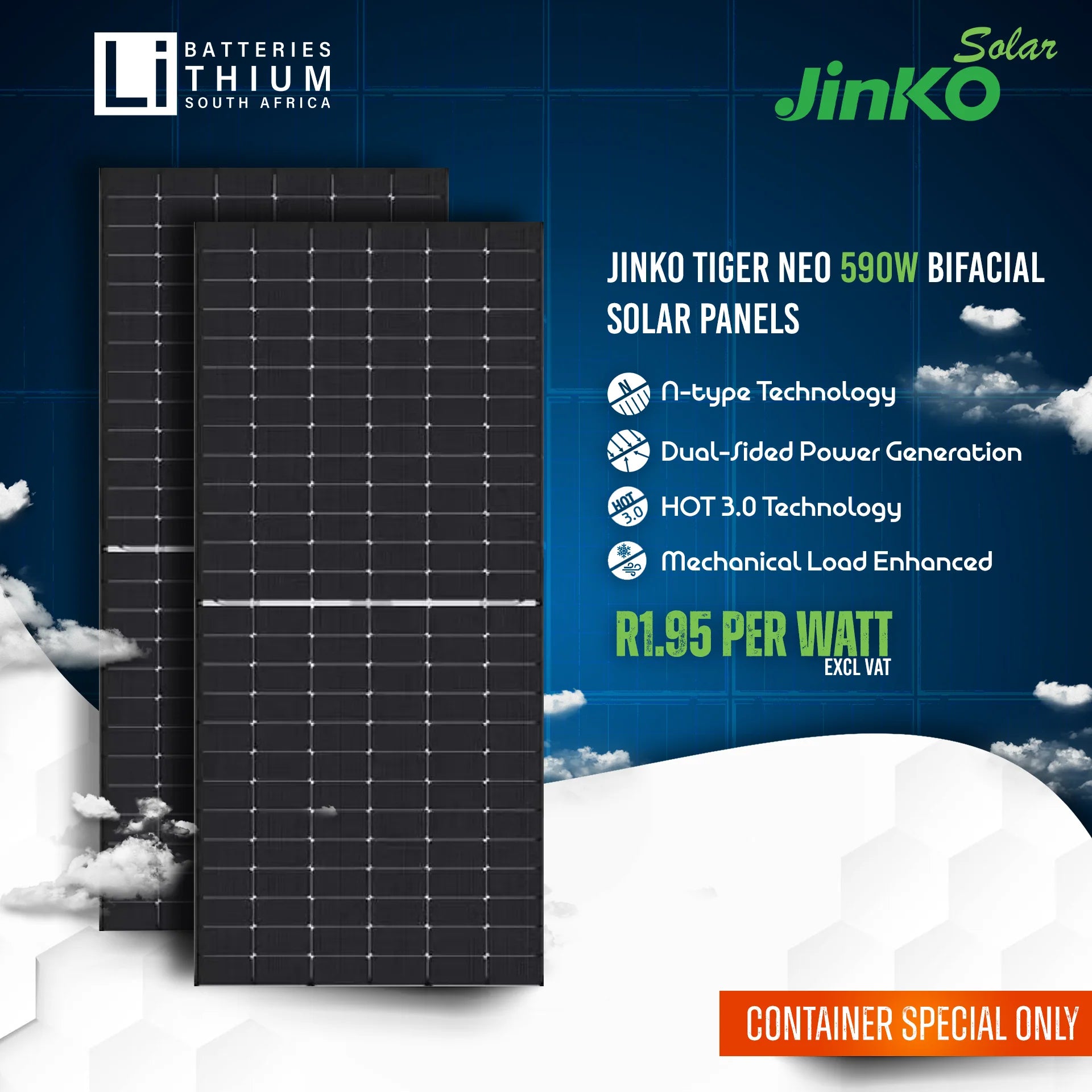 Jinko Tiger Neo 590W Solar Panel Special – Limited Stock!