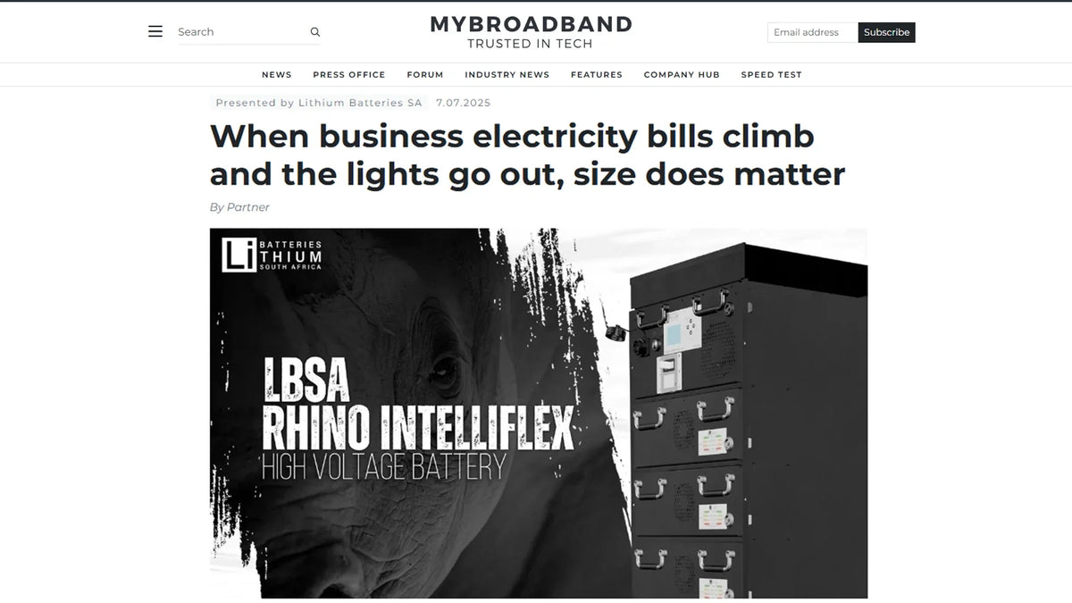 When Business Electricity Bills Climb and the Lights Go Out, Size Really Does Matter - MyBroadband feature