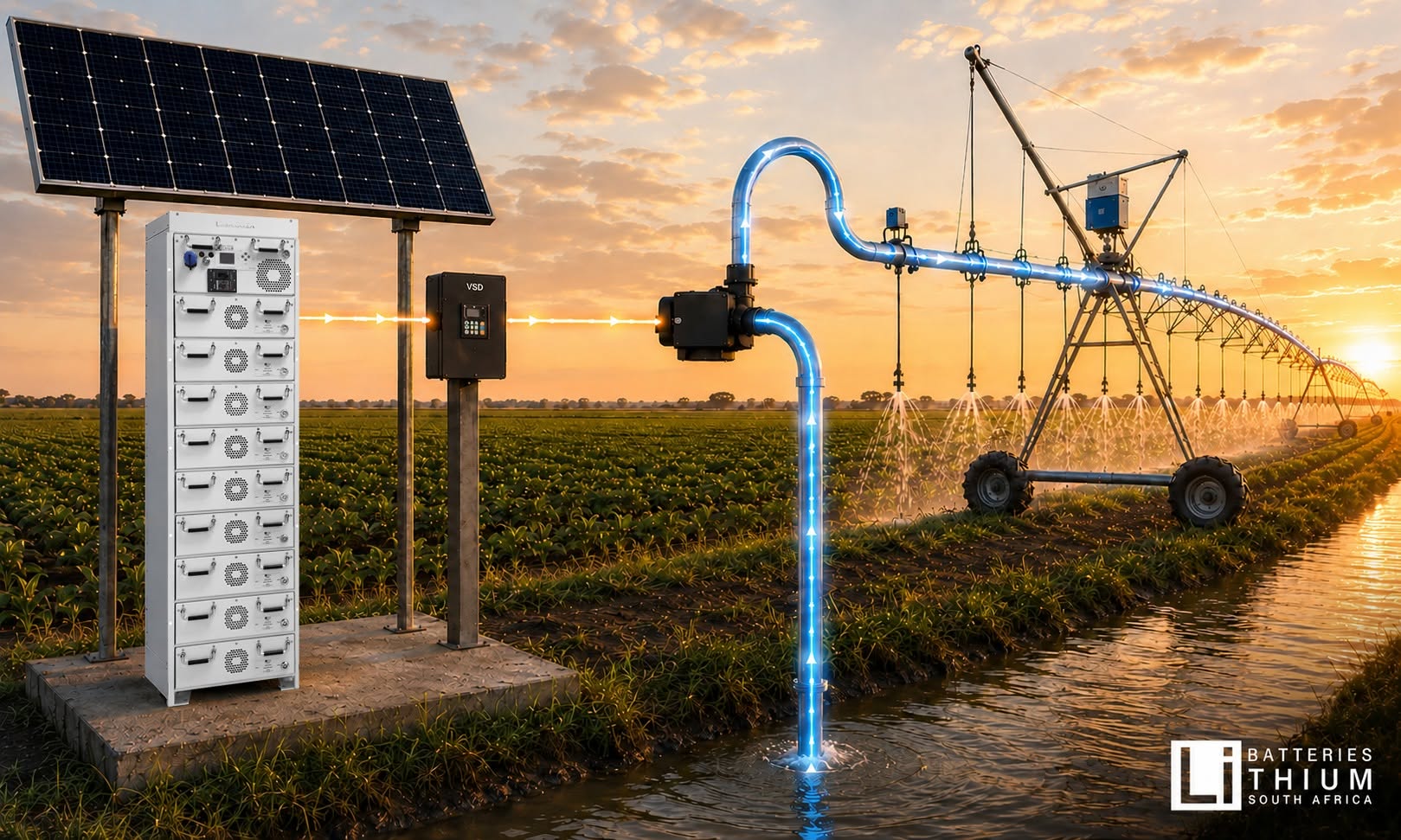 Extending Irrigation Beyond Daylight Hours with High-Voltage Battery Storage