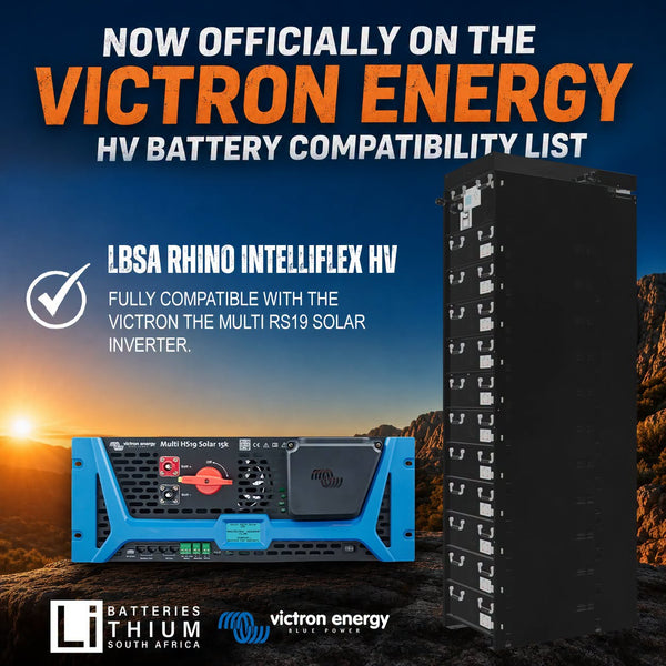 LBSA Rhino Intelliflex High Voltage Battery Officially Added to Victron Energy Compatibility List
