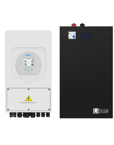 Deye 5kW Hybrid Inverter and 5.3kWh Wall Mount LBSA Battery Combo