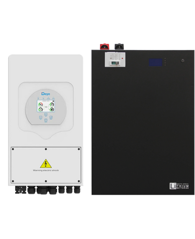 Deye 5kW Hybrid Inverter and 10.6kWh Wall Mount LBSA Battery Combo