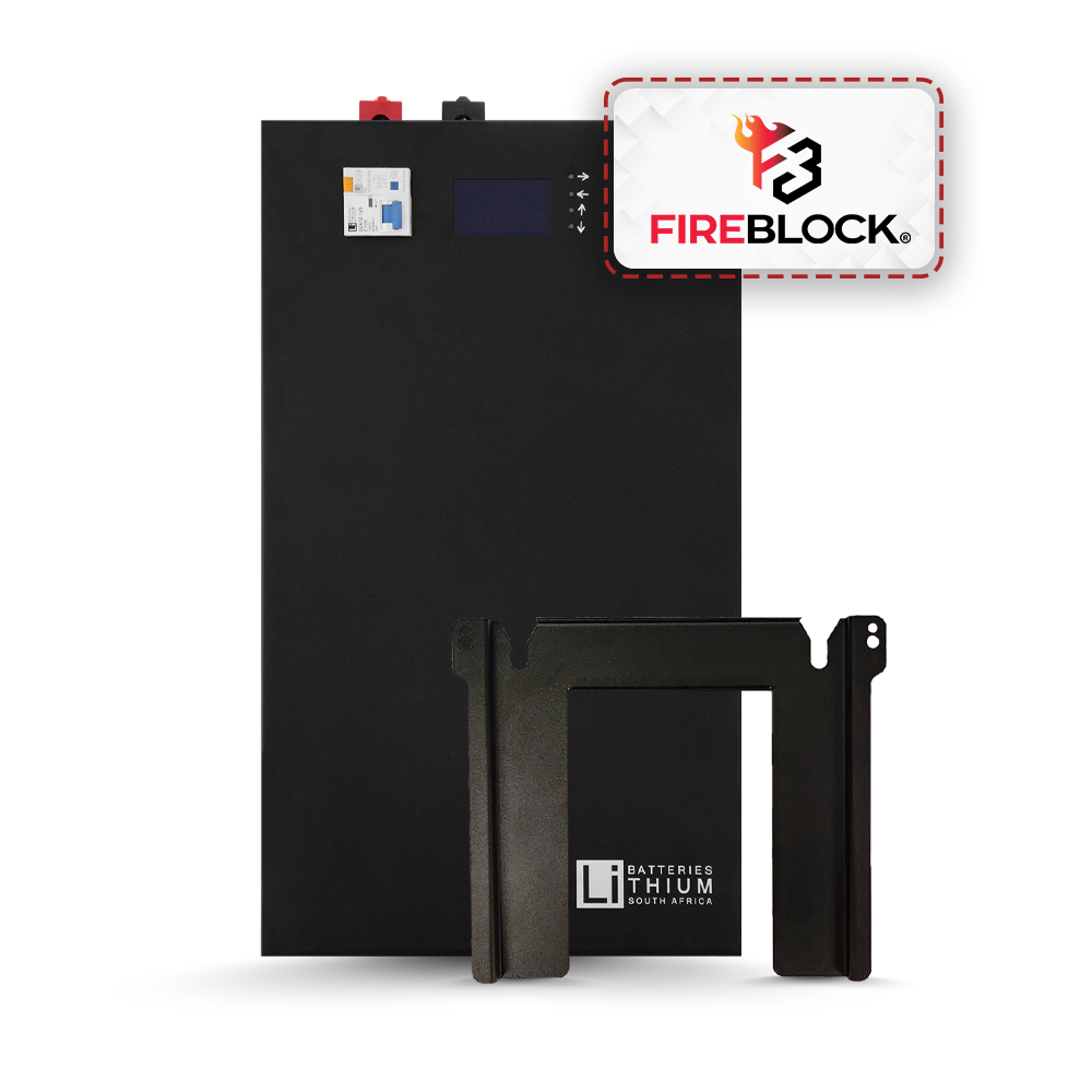 NEW LOOK 51.2v 104Ah 5.3kWh  LiFePO4 Lithium Iron Phosphate Wall Mount Solar UPS Battery l Fireblock Suppression Ready
