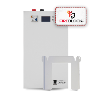 WHITE 25.6v 208Ah 5.3kWh LiFePO4 Lithium Iron Phosphate Wall Mount Solar UPS Battery l Fireblock Suppression Ready