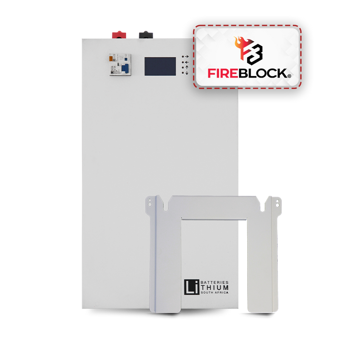 WHITE 25.6v 208Ah 5.3kWh LiFePO4 Lithium Iron Phosphate Wall Mount Solar UPS Battery l Fireblock Suppression Ready