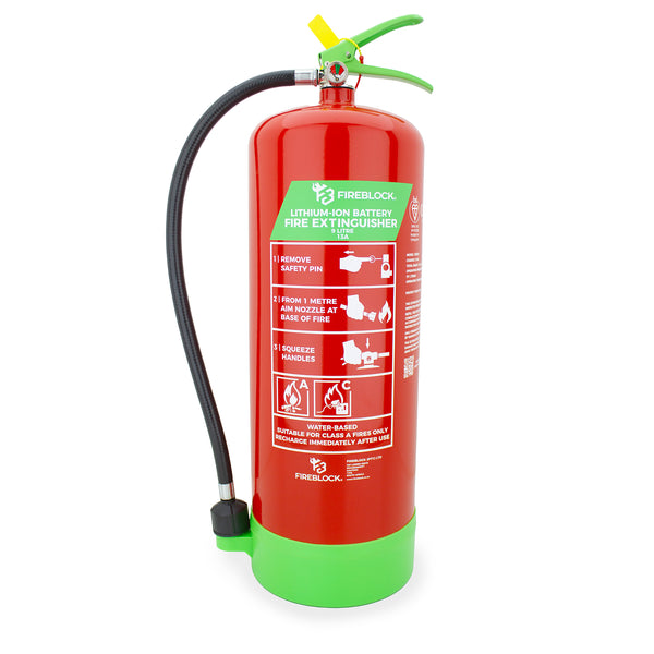 Fireblock 9 Litre Lithium Battery Fire Extinguisher