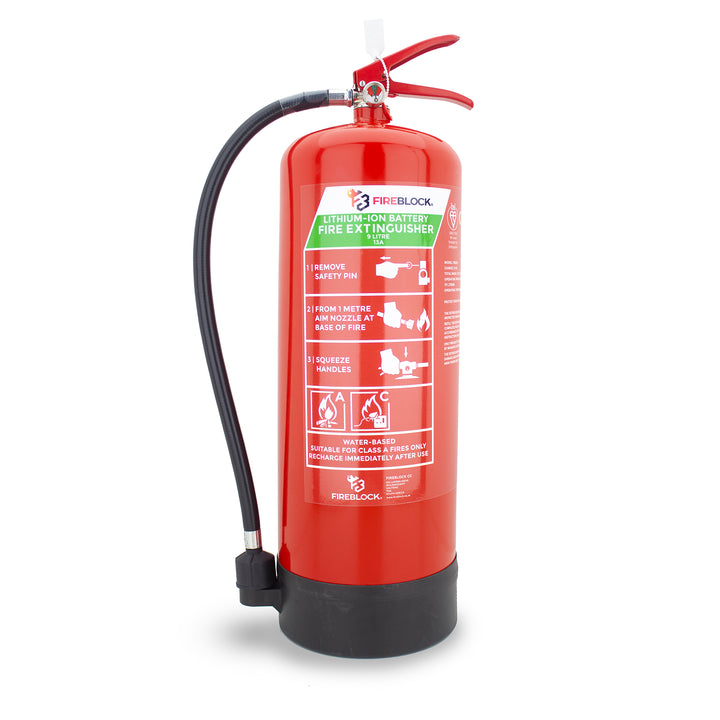 Fireblock 9 Litre Lithium Battery Fire Extinguisher