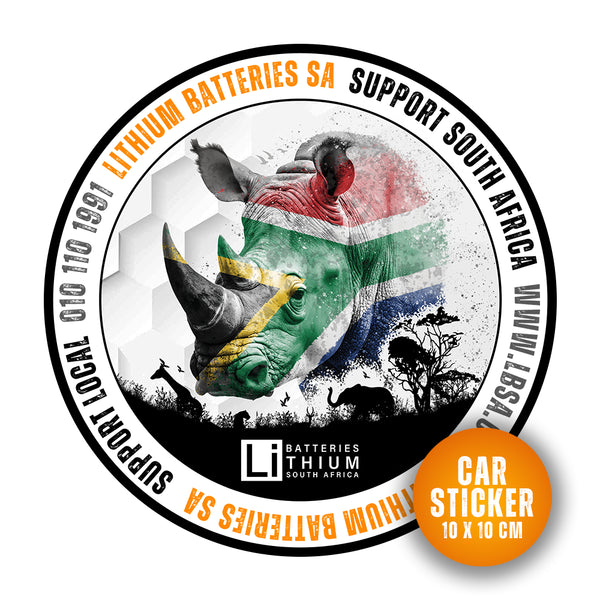 Rhino Orphanage Support Sticker