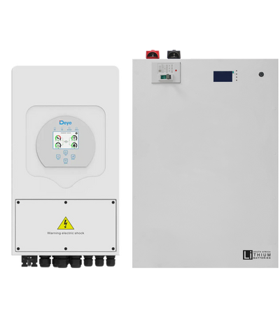 Deye 5kW Hybrid Inverter and 10.6kWh Wall Mount LBSA Battery Combo