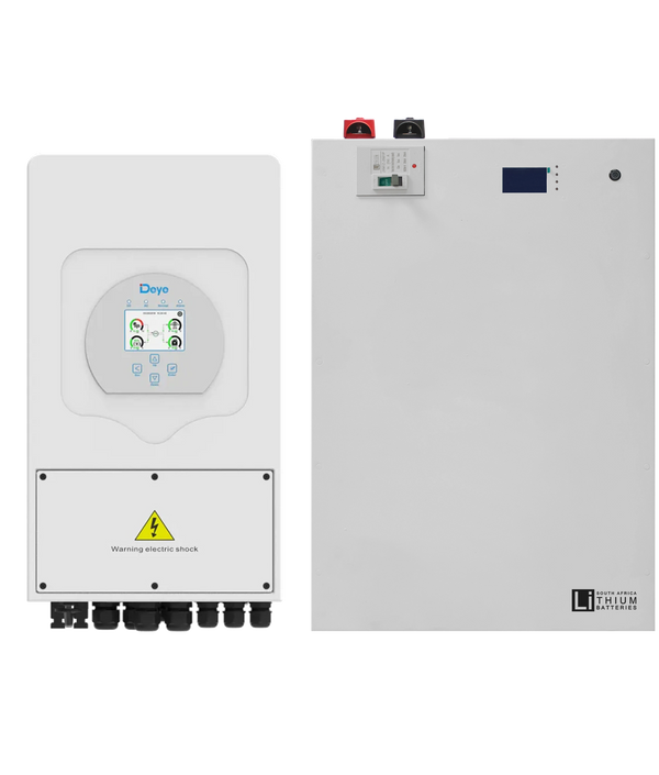 Deye 5kW Hybrid Inverter and 10.6kWh Wall Mount LBSA Battery Combo