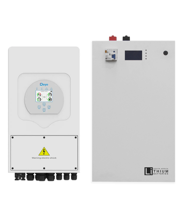 Deye 5kW Hybrid Inverter and 5.3kWh Wall Mount LBSA Battery Combo